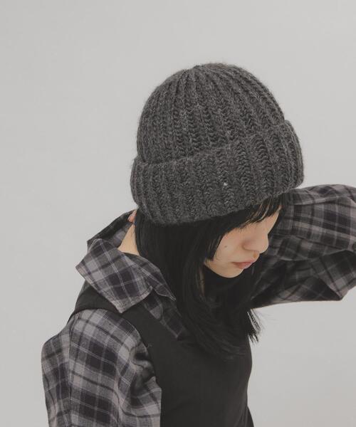 KBF（ケイビーエフ）の「リブニットビーニー（ニットキャップ/ビーニー・レディース・チャコールグレー/ベージュ系その他・ONE）」の8枚目の写真