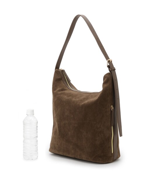 grove（グローブ）の「スエード調コンビワンンショルダー（ショルダーバッグ・レディース・ダークブラウン/グレー/チャコールグレー・00）」の11枚目の写真