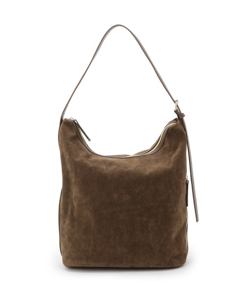 grove（グローブ）の「スエード調コンビワンンショルダー（ショルダーバッグ・レディース・ダークブラウン/グレー/チャコールグレー・00）」の14枚目の写真