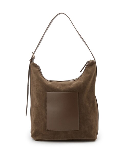 grove（グローブ）の「スエード調コンビワンンショルダー（ショルダーバッグ・レディース・ダークブラウン/グレー/チャコールグレー・00）」の16枚目の写真