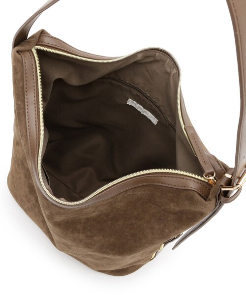 grove（グローブ）の「スエード調コンビワンンショルダー（ショルダーバッグ・レディース・ダークブラウン/グレー/チャコールグレー・00）」の18枚目の写真