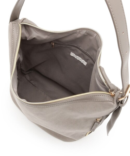 grove（グローブ）の「スエード調コンビワンンショルダー（ショルダーバッグ・レディース・ダークブラウン/グレー/チャコールグレー・00）」の19枚目の写真