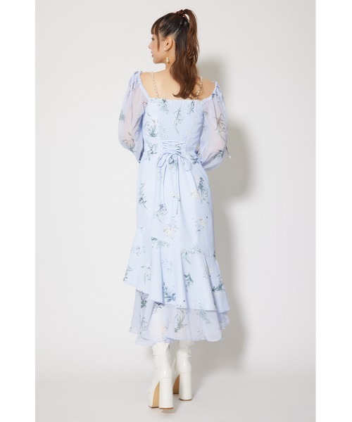 rienda(リエンダ)の「ビスチェパターンアシンンメトリーマーメイドワンピース 秋服 冬服(ワンピース・レディース・ブルー/ライトイエロー/ブラック・MEDIUM/SMALL)」の13枚目の写真