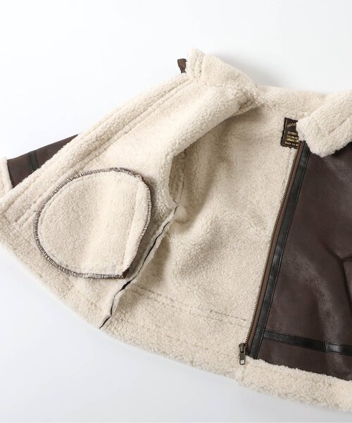 BREEZE（ブリーズ）の「ライダースボアジャケット（ライダースジャケット・キッズ・ブラウン・90/100/110/120/130/140）」の12枚目の写真