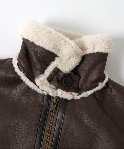 BREEZE（ブリーズ）の「ライダースボアジャケット（ライダースジャケット・キッズ・ブラウン・90/100/110/120/130/140）」の9枚目の写真