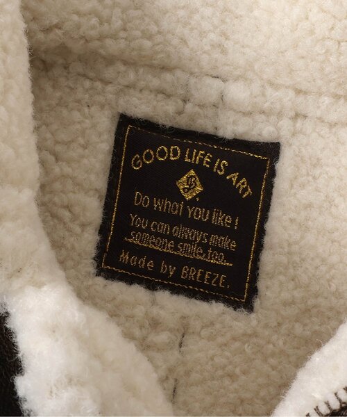 BREEZE（ブリーズ）の「ライダースボアジャケット（ライダースジャケット・キッズ・ブラウン・90/100/110/120/130/140）」の5枚目の写真