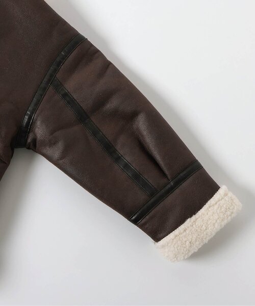 BREEZE（ブリーズ）の「ライダースボアジャケット（ライダースジャケット・キッズ・ブラウン・90/100/110/120/130/140）」の14枚目の写真