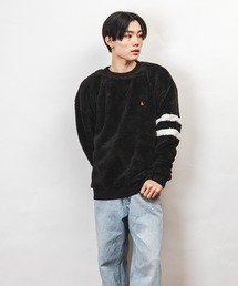 Healthknit Product | Healthknit Product ヘルスニットプロダクト コヨーテ 刺繍 ボア クルーネック スウェット(GW)(スウェット)