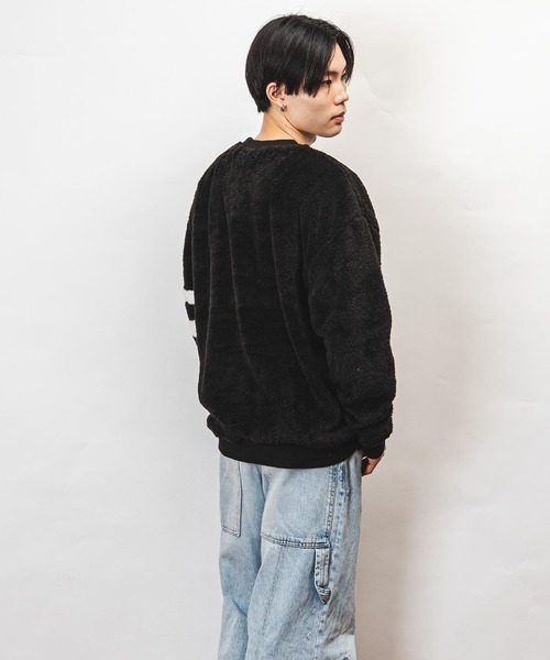 Healthknit Product（ヘルスニットプロダクト）の「Healthknit Product ヘルスニットプロダクト コヨーテ 刺繍 ボア クルーネック スウェット(GW)（スウェット・メンズ・ベージュ/ブラック・XL/M/L）」の4枚目の写真