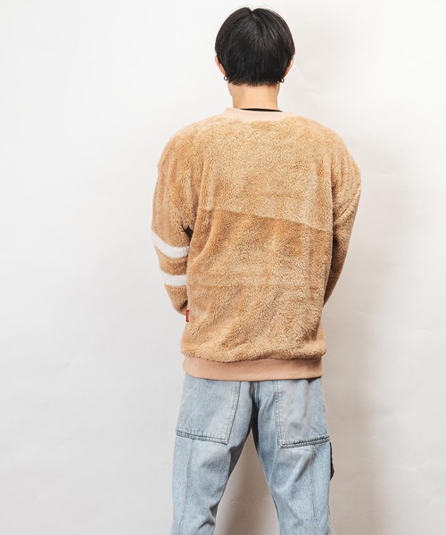 Healthknit Product（ヘルスニットプロダクト）の「Healthknit Product ヘルスニットプロダクト コヨーテ 刺繍 ボア クルーネック スウェット(GW)（スウェット・メンズ・ベージュ/ブラック・XL/M/L）」の14枚目の写真