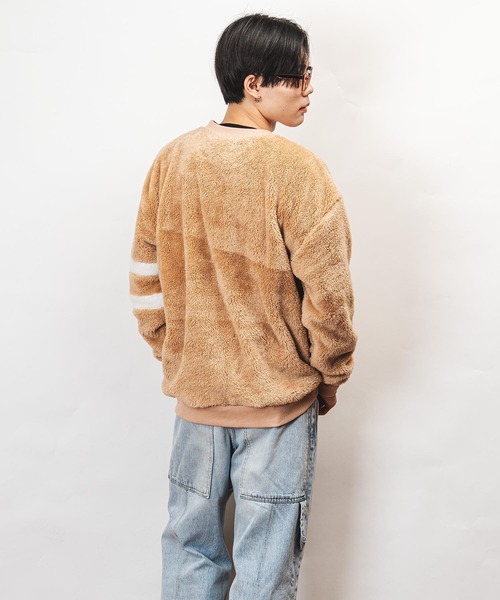 Healthknit Product（ヘルスニットプロダクト）の「Healthknit Product ヘルスニットプロダクト コヨーテ 刺繍 ボア クルーネック スウェット(GW)（スウェット・メンズ・ベージュ/ブラック・XL/M/L）」の11枚目の写真