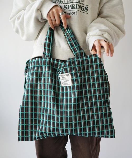 セール】【 Port / ポート 】 2WAY モダン チェック トートバッグ