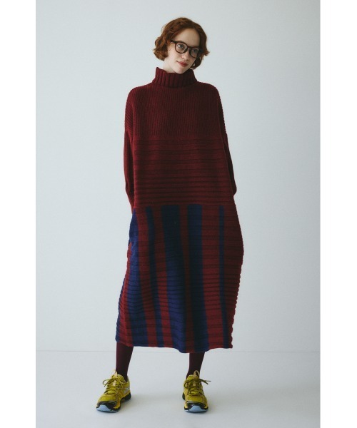 Box knit one-piece ボックスニットワンピース（ワンピース）｜HeRIN