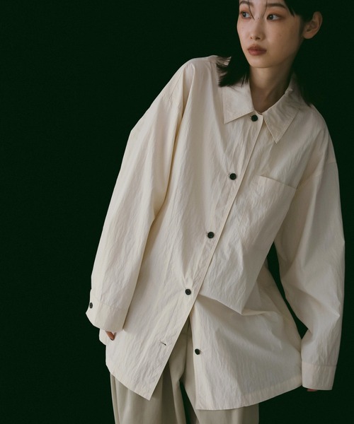 anuke（アンヌーク）の「Over Pocket Shirts（Tシャツ/カットソー・レディース・ピンク/ブラック/アイボリー・FREE）」の2枚目の写真