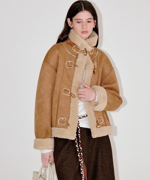 セール】ホーンボタン ムートンジャケット FD25W070【Fano Studios