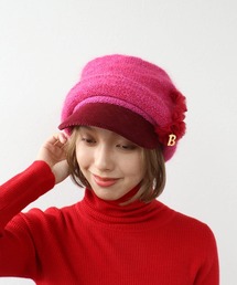 Three Four Time（スリーフォータイム）の「【ばら色の帽子】ニットタックキャスケット（キャスケット）」
