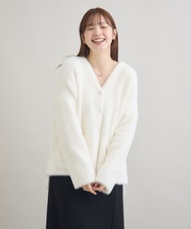 " ねこ「まふゆ」モデル ” シャギーカーディガン