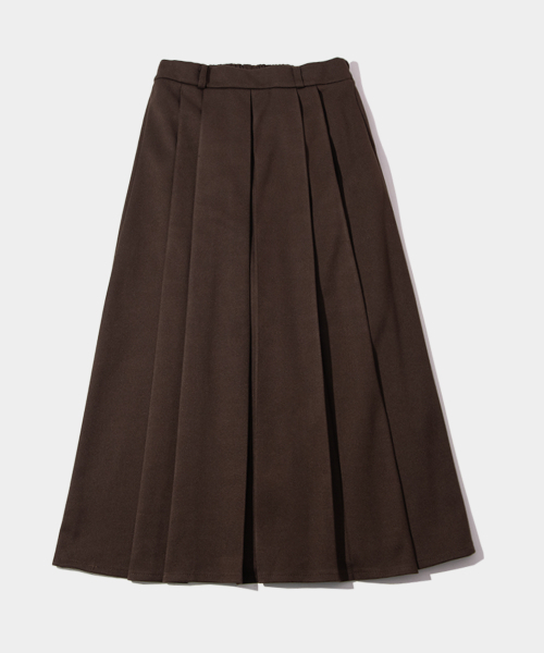 PLACE STUDIO（プレイススタジオ）の「Classic Suede Plaid Pleated Midi Skirt [Black]（スカート・レディース・ブラック・FREE）」の4枚目の写真