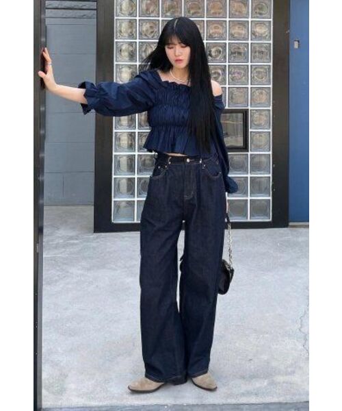 AVANDRESS(アバンドレス )の「BUCKLE WIDE DENIM PANTS INDIGO(デニムパンツ・レディース・その他・X-LARGE)」の13枚目の写真