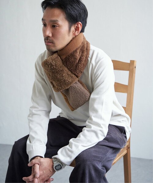 KRIFF MAYER(クリフメイヤー)の「KRIFF MAYER クリフメイヤー 切り替えマフラー(マフラー・メンズ・ブラック/その他1/ブラウン・FREE)」の12枚目の写真