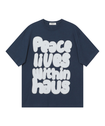 BAUF（バウフ）の「ピースハウスTシャツ [ネイビー]（Tシャツ/カットソー）」
