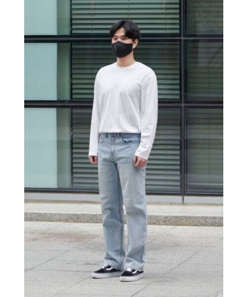 MUSINSA STANDARD（ムシンサスタンダード）の「スーピマリラックスドクルーネック長袖Tシャツ[ホワイト]（Tシャツ/カットソー・メンズ・その他・SMALL/MEDIUM/LARGE/X-LARGE/XX-LARGE/XXX-LARGE）」の11枚目の写真