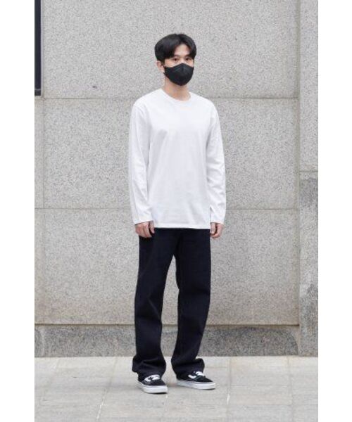 MUSINSA STANDARD（ムシンサスタンダード）の「スーピマリラックスドクルーネック長袖Tシャツ[ホワイト]（Tシャツ/カットソー・メンズ・その他・SMALL/MEDIUM/LARGE/X-LARGE/XX-LARGE/XXX-LARGE）」の13枚目の写真