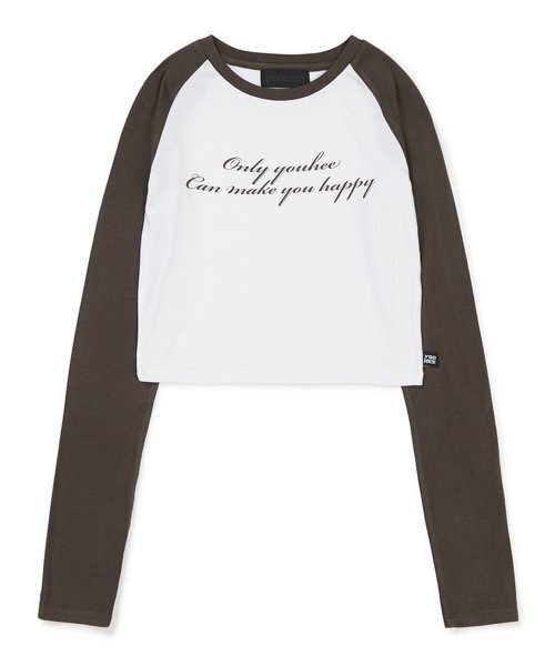 YOUHEE(ユヒ)の「REGLAN LETTERING LONG SLEEVE BROWN(Tシャツ/カットソー・レディース・その他・FREE)」の1枚目の写真