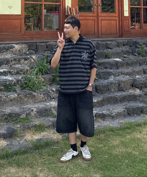 SCALLYWAG（スカリーワグ）の「ビッグバミューダデニムショーツ[ブラック]（その他パンツ・レディース・その他・LARGE/X-LARGE/SMALL/MEDIUM）」の15枚目の写真
