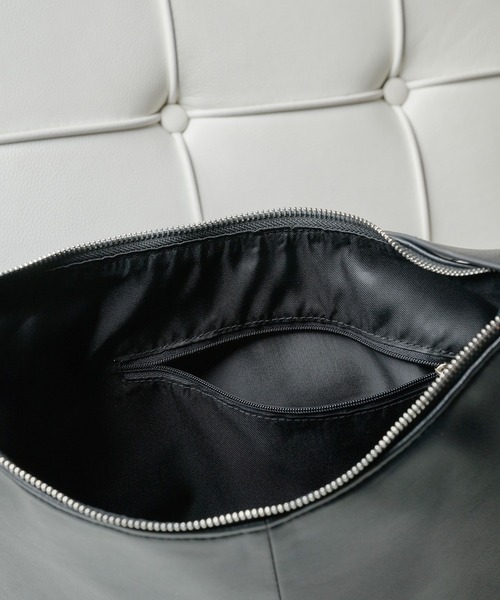 Adoon plain（アドーンプレーン）の「2-WayArtificial Grain  Shoulder Bag / 2Way合皮ショルダーバッグ（ショルダーバッグ・メンズ・ブラック/ブラウン・FREE）」の20枚目の写真