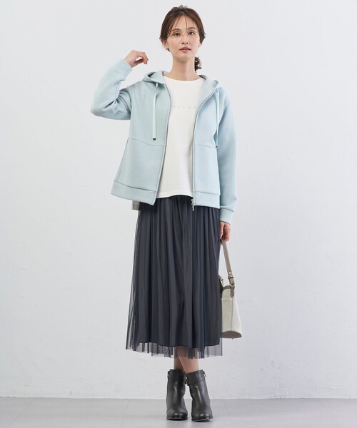 J.PRESS(ジェイプレス)の「ダンボールジャージー パーカー(パーカー・レディース・ライトグレー系/ネイビー系/ライトグリーン系/ベージュ系・T13)」の10枚目の写真
