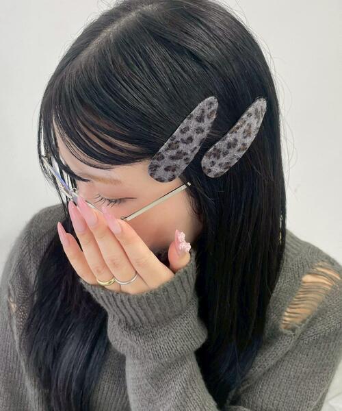WEGO(ウィゴー)の「WEGO/【2点セット】シャギーアニマルパッチンピン(ヘアピン・レディース・その他1/その他2/その他3・FREE)」の1枚目の写真
