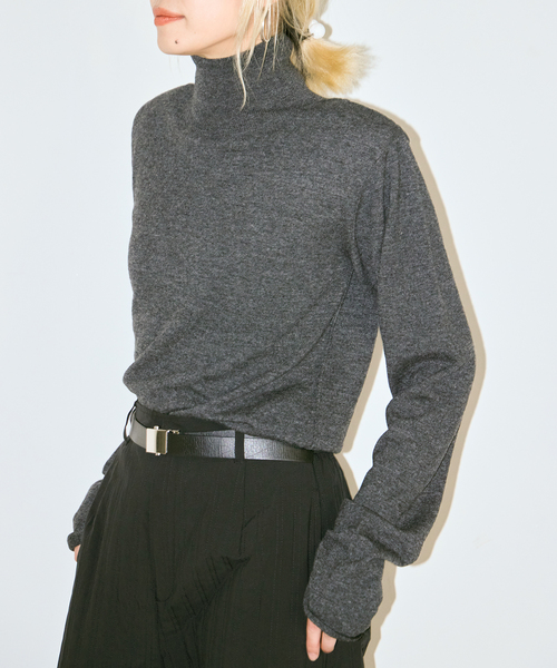 CITYSHOP(シティーショップ)の「TURTLE NECK ニット(ニット/セーター・レディース・ブラック/ブラウン/グレー/ピンク/ブラウン系その他・FREE)」の2枚目の写真