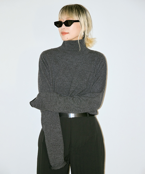 CITYSHOP(シティーショップ)の「TURTLE NECK ニット(ニット/セーター・レディース・ブラック/ブラウン/グレー/ピンク/ブラウン系その他・FREE)」の13枚目の写真