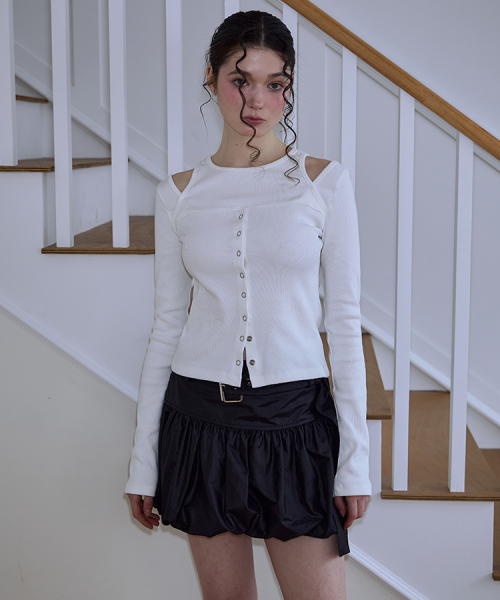 ROSEFRANTZ（ロゼフランツ）の「Cut Out Eyelet Long Sleeve [Ivory]（Tシャツ/カットソー・レディース・アイボリー・FREE）」の3枚目の写真