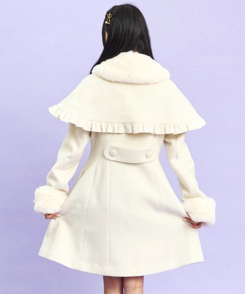 Secret Honey（シークレットハニー）の「ケープ付コート（その他アウター・レディース・グレー/オフホワイト・MEDIUM）」の5枚目の写真