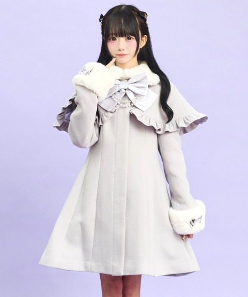 Secret Honey（シークレットハニー）の「ケープ付コート（その他アウター・レディース・グレー/オフホワイト・MEDIUM）」の7枚目の写真