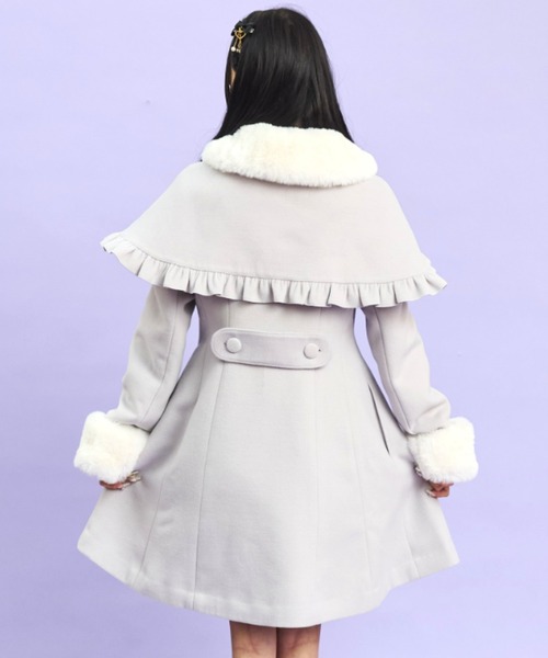 Secret Honey（シークレットハニー）の「ケープ付コート（その他アウター・レディース・グレー/オフホワイト・MEDIUM）」の8枚目の写真