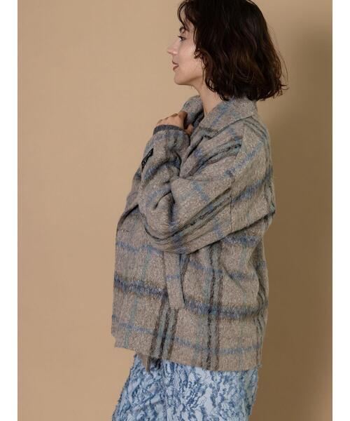 Te chichi CLASSIC（テチチクラシック）の「シャギーチェックテーラーショートコート《2025winter catalog item》（その他アウター・レディース・シルバーグレー/ベージュ・F）」の13枚目の写真