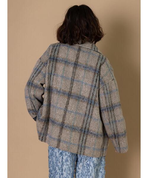 Te chichi CLASSIC（テチチクラシック）の「シャギーチェックテーラーショートコート《2025winter catalog item》（その他アウター・レディース・シルバーグレー/ベージュ・F）」の14枚目の写真