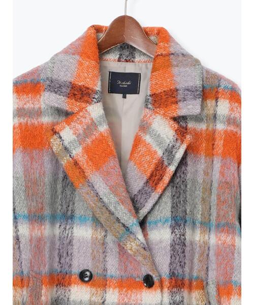 Te chichi CLASSIC（テチチクラシック）の「シャギーチェックテーラーショートコート《2025winter catalog item》（その他アウター・レディース・シルバーグレー/ベージュ・F）」の8枚目の写真