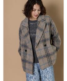 Te chichi CLASSIC（テチチクラシック）の「シャギーチェックテーラーショートコート《2025winter catalog item》（その他アウター）」