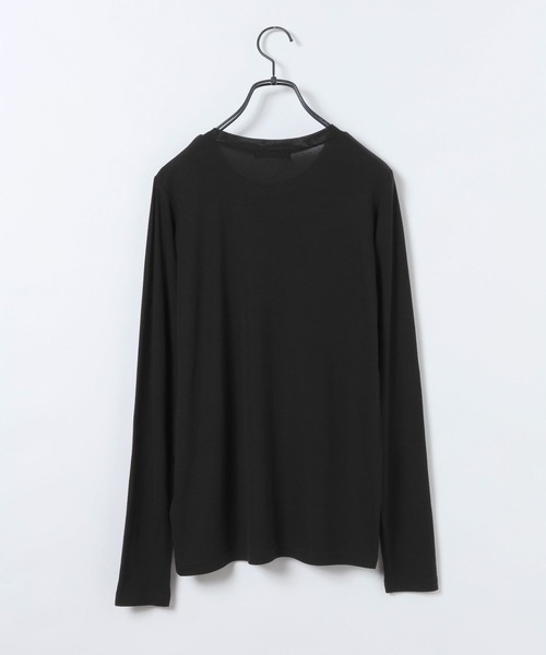 JEANASIS（ジーナシス）の「シルキータッチクルーLS TEE/629911（Tシャツ/カットソー・レディース・ブラック/ホワイト/ベージュ系その他/レッド・FREE）」の6枚目の写真