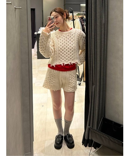 JEANASIS（ジーナシス）の「シルキータッチクルーLS TEE/629911（Tシャツ/カットソー・レディース・ブラック/ホワイト/ベージュ系その他/レッド・FREE）」の21枚目の写真