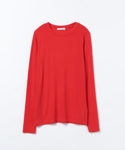 JEANASIS（ジーナシス）の「シルキータッチクルーLS TEE/629911（Tシャツ/カットソー・レディース・ブラック/ホワイト/ベージュ系その他/レッド・FREE）」の5枚目の写真