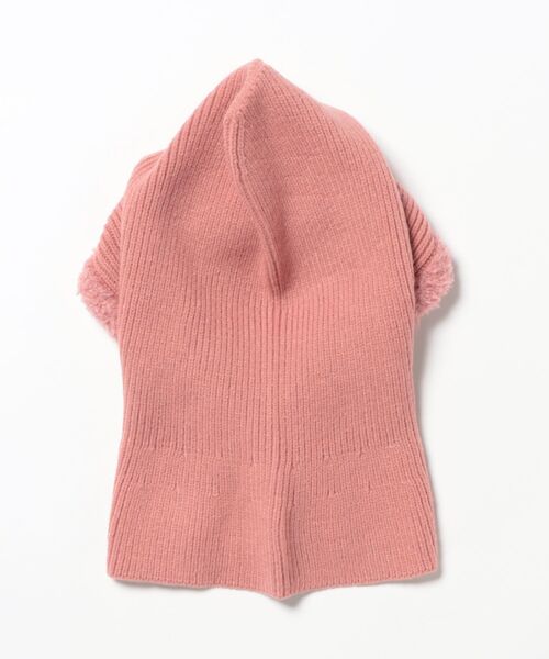 VIBGYOR（ヴィブジョー）の「pur chouchou/もこもも ニット バラクラバ フードウォーマー P4402（ニットキャップ/ビーニー・レディース・ピンク/ブラウン/アイボリー/ブラック・FREE）」の6枚目の写真