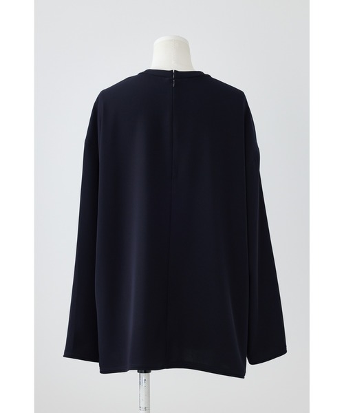 ENFOLD（エンフォルド）の「PEツイル ロングスリーブTシャツ（Tシャツ/カットソー・レディース・ブラック/ダークネイビー・38）」の4枚目の写真