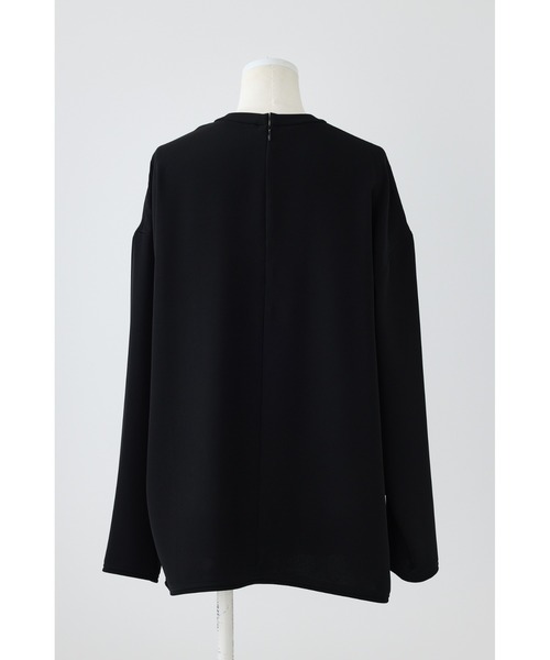 ENFOLD（エンフォルド）の「PEツイル ロングスリーブTシャツ（Tシャツ/カットソー・レディース・ブラック/ダークネイビー・38）」の7枚目の写真