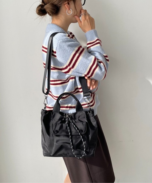 210nouve（トゥージュヌーブ）の「【2WAY】アウトポケット ドロスト ショルダー/ハンドバッグ（ハンドバッグ・レディース・ベージュ/ブラック/グリーン/レッド・FREE）」の16枚目の写真