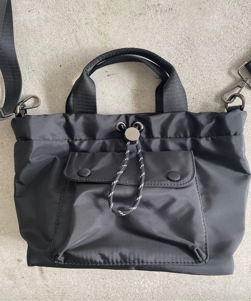 210nouve（トゥージュヌーブ）の「【2WAY】アウトポケット ドロスト ショルダー/ハンドバッグ（ハンドバッグ・レディース・ベージュ/ブラック/グリーン/レッド・FREE）」の10枚目の写真